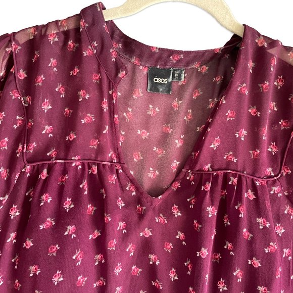 ASOS Tiered Mesh Prairie Dress - Picture 3 of 4